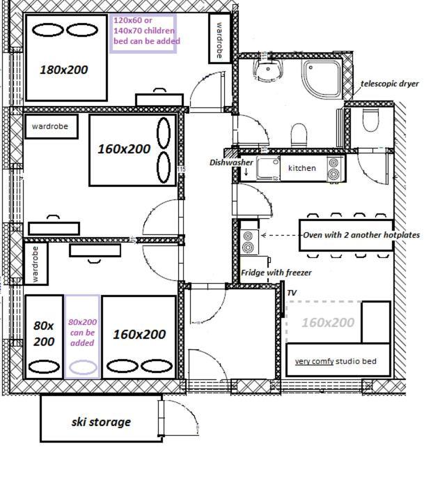 Apartmany Ski Lift Рокитнице над Ийзероу Стая снимка